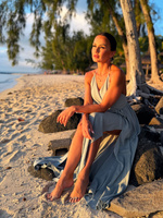 Sunset Breeze Dress – Soft Blue