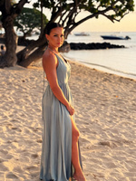 Sunset Breeze Dress – Soft Blue