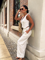 Linen Story Trousers – Cream