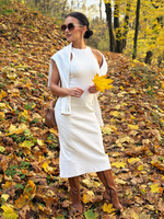 Ribbed Senti Dress – Cream