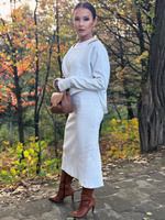 Asymmetric “Senti” Sweatshirt – Cream