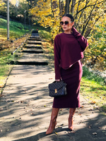 Asymmetric Senti Sweatshirt – Burgundy
