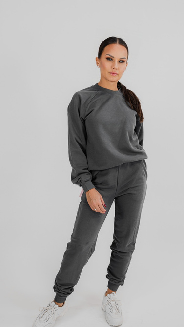 Komplet dresowy o kroju regular fit w kolorze grafitowym