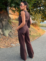 Linen Story Trousers – Chocolate