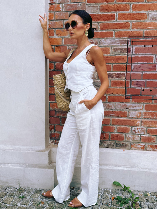 Linen Story Trousers – Cream