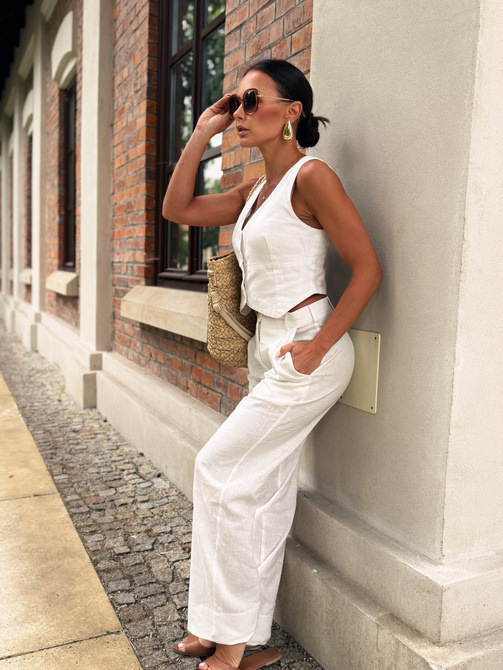 Linen Story Trousers – Cream