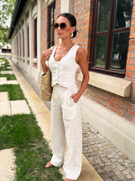 Linen Story Trousers – Cream