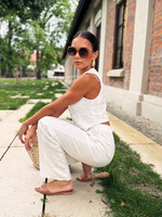 Linen Story Trousers – Cream
