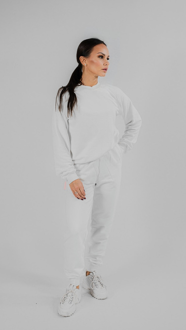 Komplet dresowy o kroju regular fit w kolorze zgaszona biel