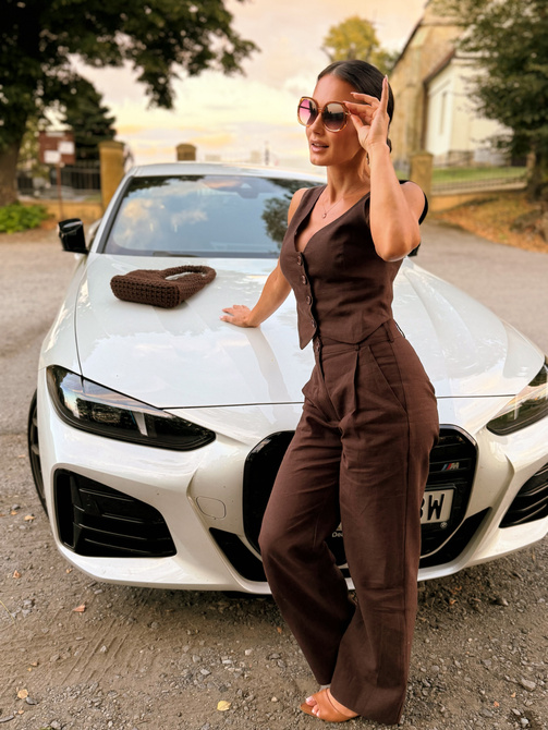 Linen Story Trousers – Chocolate